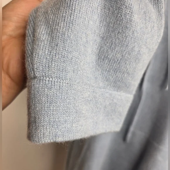 Theory Size M Light Blue 100%Cashmere Hoodie/Sweater
